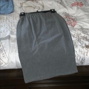 Gray pencil skirt